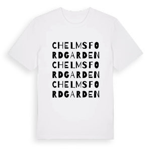 Chelmsford Garden ordlek t-shirt – ekologisk bomull t-shirt från Pinshirt