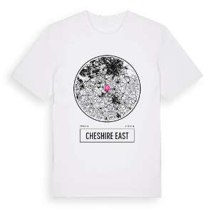 Cheshire East t-shirt – ekologisk bomull t-shirt från Pinshirt