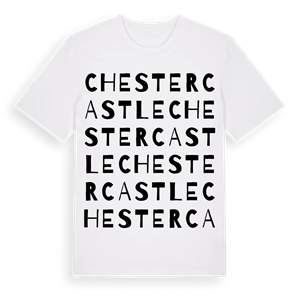 Chester Castle ordlek t-shirt – ekologisk bomull t-shirt från Pinshirt