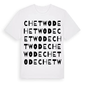 Chetwode ordlek t-shirt – ekologisk bomull t-shirt från Pinshirt