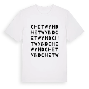 Chetwynd ordlek t-shirt – ekologisk bomull t-shirt från Pinshirt
