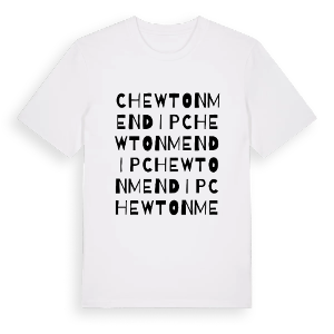 Chewton Mendip ordlek t-shirt – ekologisk bomull t-shirt från Pinshirt