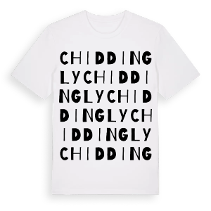 Chiddingly ordlek t-shirt – ekologisk bomull t-shirt från Pinshirt
