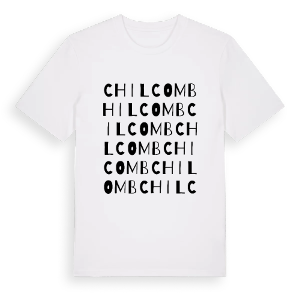 Chilcomb ordlek t-shirt – ekologisk bomull t-shirt från Pinshirt