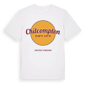 Chilcompton cirkel t-shirt – ekologisk bomull t-shirt från Pinshirt