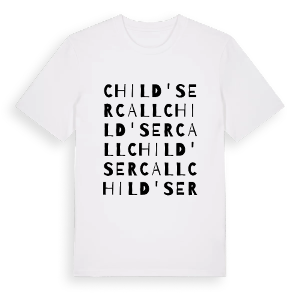 Child's Ercall ordlek t-shirt – ekologisk bomull t-shirt från Pinshirt