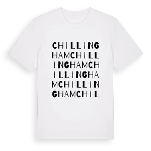 Chillingham ordlek t-shirt – ekologisk bomull t-shirt från Pinshirt