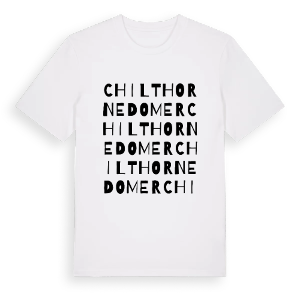 Chilthorne Domer ordlek t-shirt – ekologisk bomull t-shirt från Pinshirt