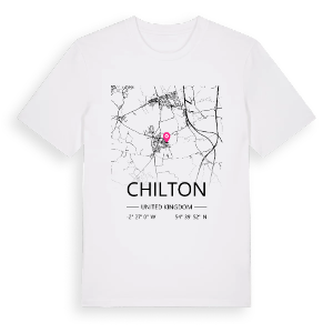 Chilton karta t-shirt – ekologisk bomull t-shirt från Pinshirt