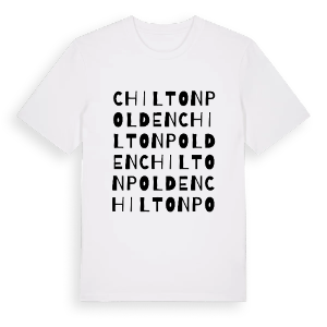 Chilton Polden ordlek t-shirt – ekologisk bomull t-shirt från Pinshirt