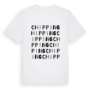 Chipping ordlek t-shirt – ekologisk bomull t-shirt från Pinshirt
