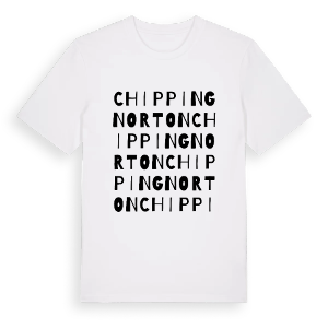 Chipping Norton ordlek t-shirt – ekologisk bomull t-shirt från Pinshirt