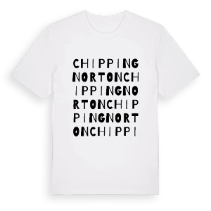 Chipping Norton ordlek t-shirt – ekologisk bomull t-shirt från Pinshirt