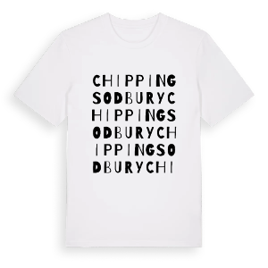Chipping Sodbury ordlek t-shirt – ekologisk bomull t-shirt från Pinshirt