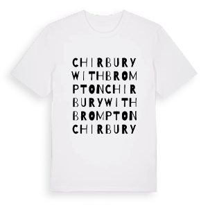 Chirbury with Brompton ordlek t-shirt – ekologisk bomull t-shirt från Pinshirt