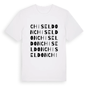 Chiseldon ordlek t-shirt – ekologisk bomull t-shirt från Pinshirt
