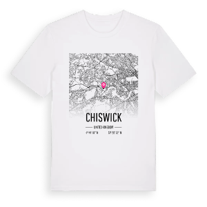 Chiswick karta t-shirt – ekologisk bomull t-shirt från Pinshirt