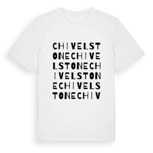 Chivelstone ordlek t-shirt – ekologisk bomull t-shirt från Pinshirt