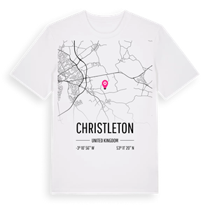 Christleton karta t-shirt – ekologisk bomull t-shirt från Pinshirt