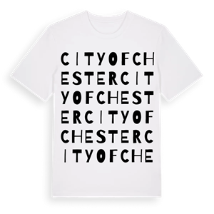City of Chester ordlek t-shirt – ekologisk bomull t-shirt från Pinshirt