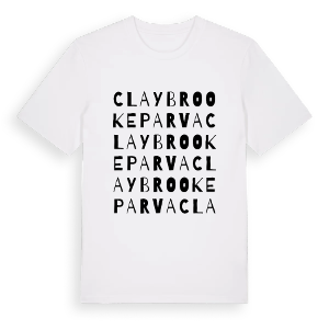Claybrooke Parva ordlek t-shirt – ekologisk bomull t-shirt från Pinshirt