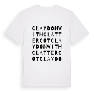 Claydon with Clattercot ordlek t-shirt – ekologisk bomull t-shirt från Pinshirt