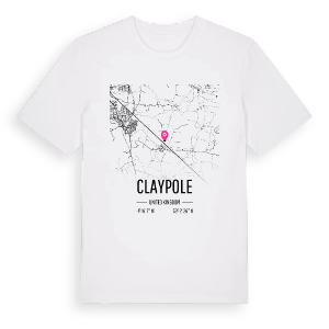 Claypole karta t-shirt – ekologisk bomull t-shirt från Pinshirt