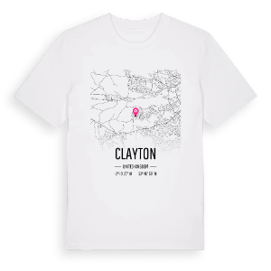 Clayton karta t-shirt – ekologisk bomull t-shirt från Pinshirt