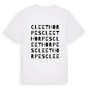 Cleethorpes ordlek t-shirt – ekologisk bomull t-shirt från Pinshirt