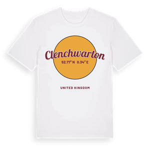 Clenchwarton cirkel t-shirt – ekologisk bomull t-shirt från Pinshirt