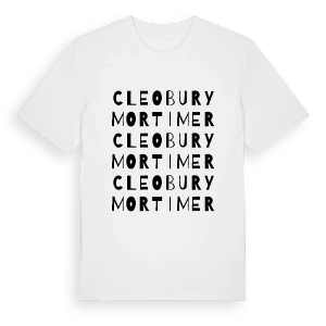 Cleobury Mortimer ordlek t-shirt – ekologisk bomull t-shirt från Pinshirt