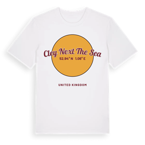 Cley Next The Sea cirkel t-shirt – ekologisk bomull t-shirt från Pinshirt