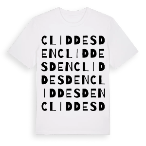 Cliddesden ordlek t-shirt – ekologisk bomull t-shirt från Pinshirt