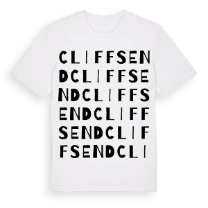 Cliffsend ordlek t-shirt – ekologisk bomull t-shirt från Pinshirt