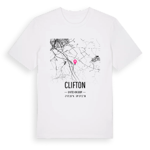 Clifton karta t-shirt – ekologisk bomull t-shirt från Pinshirt