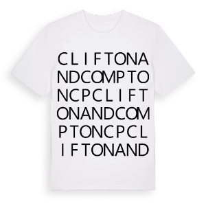 Clifton and Compton CP ordlek t-shirt – ekologisk bomull t-shirt från Pinshirt