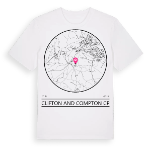 Clifton and Compton CP t-shirt – ekologisk bomull t-shirt från Pinshirt