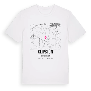 Clipston karta t-shirt – ekologisk bomull t-shirt från Pinshirt