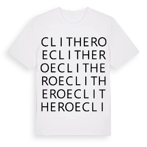 Clitheroe ordlek t-shirt – ekologisk bomull t-shirt från Pinshirt