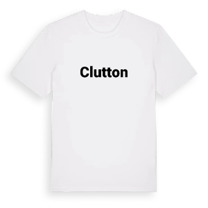 Clutton fetstil t-shirt – ekologisk bomull t-shirt från Pinshirt