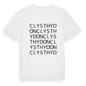 Clyst Hydon ordlek t-shirt – ekologisk bomull t-shirt från Pinshirt