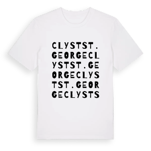Clyst St. George ordlek t-shirt – ekologisk bomull t-shirt från Pinshirt