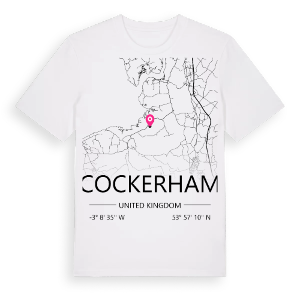 Cockerham karta t-shirt – ekologisk bomull t-shirt från Pinshirt