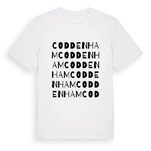 Coddenham ordlek t-shirt – ekologisk bomull t-shirt från Pinshirt