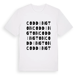 Coddington ordlek t-shirt – ekologisk bomull t-shirt från Pinshirt