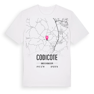 Codicote karta t-shirt – ekologisk bomull t-shirt från Pinshirt