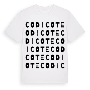 Codicote ordlek t-shirt – ekologisk bomull t-shirt från Pinshirt