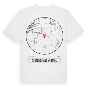 Cogenhoe and Whiston t-shirt – ekologisk bomull t-shirt från Pinshirt