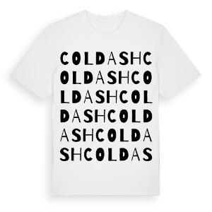 Cold Ash ordlek t-shirt – ekologisk bomull t-shirt från Pinshirt