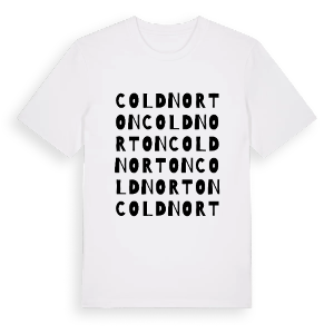 Cold Norton ordlek t-shirt – ekologisk bomull t-shirt från Pinshirt